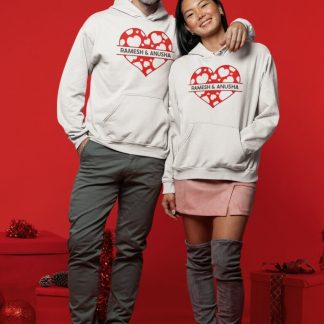 Personalized Couple Hoodies for Pre-Wedding Photoshoots & Anniversary (Pair of 2)