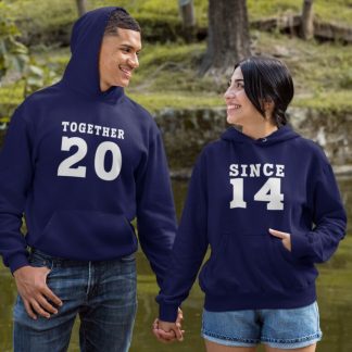 Personalized Couple Hoodies for Pre-Wedding Photoshoots & Anniversary (Pair of 2)