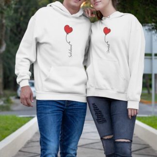 Personalized Couple Hoodies for Pre-Wedding Photoshoots & Anniversary (Pair of 2)