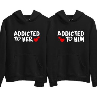 Addicted to Her/Him Couple Hoodie (Price for 2 pcs)