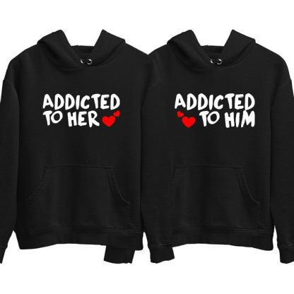 Addicted to Her/Him Couple Hoodie (Price for 2 pcs)