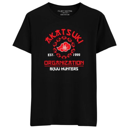 Akatsuki Organization Naruto Black T-Shirt