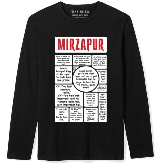 Mirzapur All Popular Dialogues Full Sleeve T-Shirt