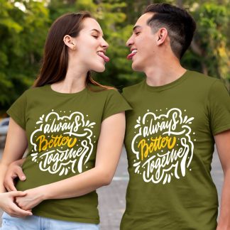 Always Better Together Green Couple T-Shirt
