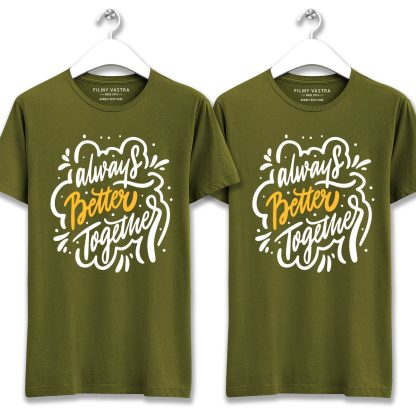 Always Better Together Green Couple T-Shirt - Image 2