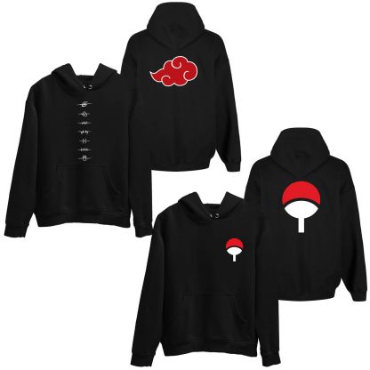 Anti Village + Uchiha Clan Logo Combo Hoodies