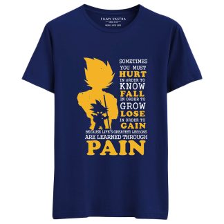Goku Pain Quote Blue T-Shirt