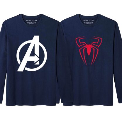 Avenger Classic + I am Spiderman Combo Full Sleeve T-Shirts