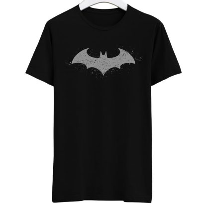 Batman Grey Logo Texture T-Shirt