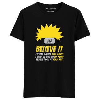 Naruto Believe It Black T-Shirt