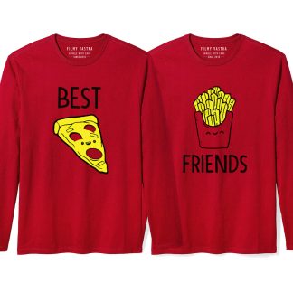 Pizza and Fries Best Friend Unisex Full Sleeve T-Shirt