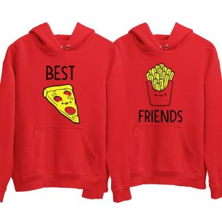 Pizza and Fries Best Friend Unisex Hoodie (Price for 2 pcs)