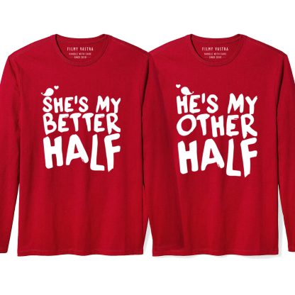 My Better Half Couple Full Sleeve T-Shirt