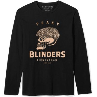 Birmingham Skull Peaky Binders Black Full Sleeve T-Shirt