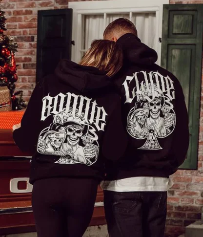 Filmy Vastra Bonnie & Clyde Tattoo Couple Hoodie (Pack of 2)