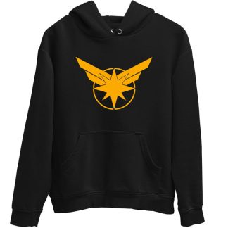 Captain Marvel Yellow logo Hoodie