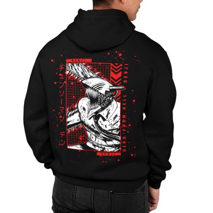 Chainsaw Man Black Hoodie - Image 2