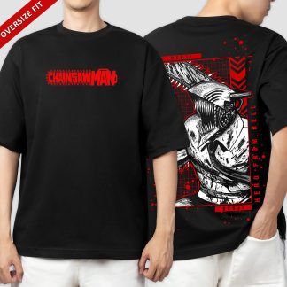 Chainsaw Man Black Oversize T-Shirt