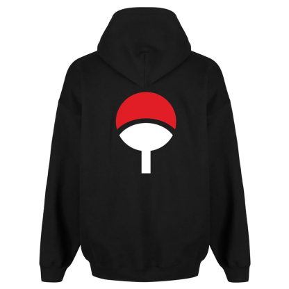 Uchiha Clan Logo Black Hoodie - Image 3