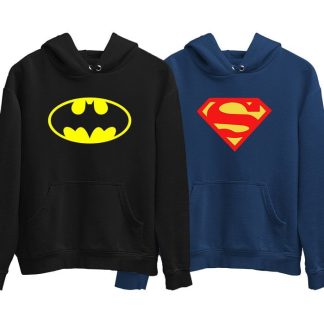 Classic Batman + Superman Combo Hoodies