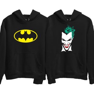Classic Batman + Clown Prince of Crime Combo Hoodies