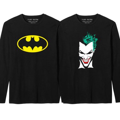 Classic Batman + Clown Prince of Crime Combo Full Sleeve T-Shirts