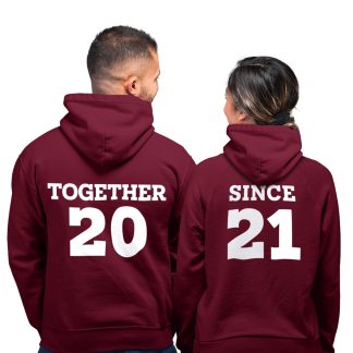 Personalized Together Since Couple Hoodie (Set of 2 pieces)