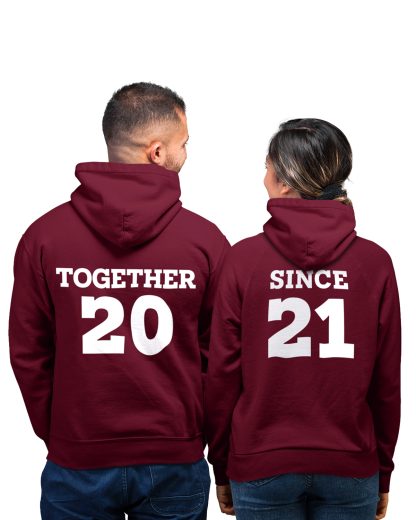 Personalized Together Since Couple Hoodie (Set of 2 pieces)