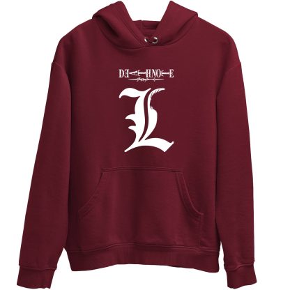 Death Note Logo Burgundy Hoodie