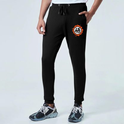 Dragon Ball Goku Kanji – Black Jogger with Zip Pocket