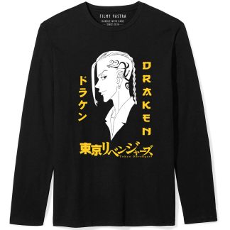Draken Tokyo Revengers Black Full Sleeve T-Shirt