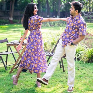 Lavender Love Cotton Couple Dress