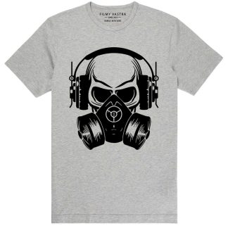EDM Skull Mask Grey T-Shirt