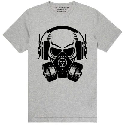 EDM Skull Mask Grey T-Shirt