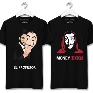 El Professor & Money Heist Dali Mask Combo T-Shirts