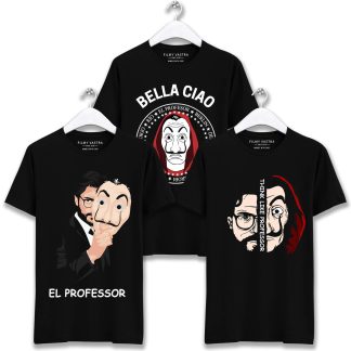 El Professor, Think Like Professor & Bella Ciao Circular Combo T-Shirts