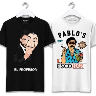 El Professor & Pablo Escobar Combo T-Shirts