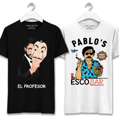 El Professor & Pablo Escobar Combo T-Shirts