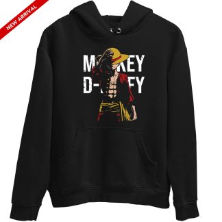 Monkey D. Luffy Face Down One Piece Black Hoodie