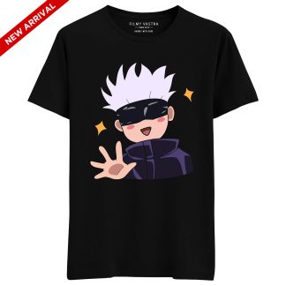 Gojo Satoru Jujutsu Kaisen Waving Black T-Shirt