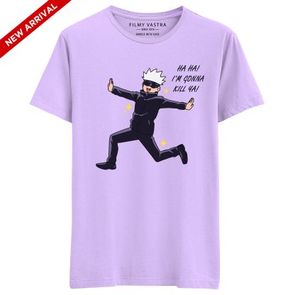Gojo Satoru I Will Kill You Meme Lavender T-Shirt