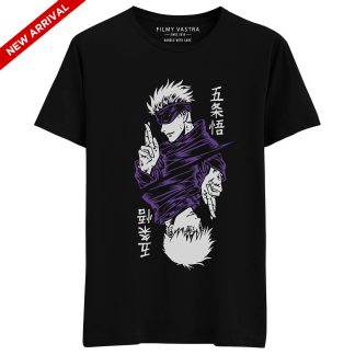 Gojo Satoru & Yuji Itadori Jujutsu Kaisen Black T-Shirt