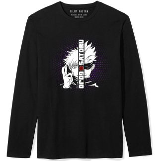 Gojo Satoru Text Black Full Sleeve T-Shirt