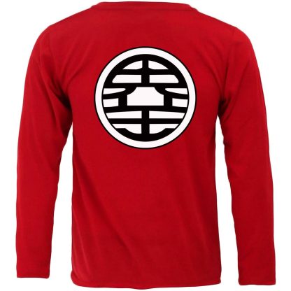 Goku Kame Symbol Red Full Sleeve T-Shirt - Image 2