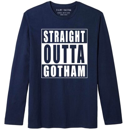Straight Outta Gotham Full Sleeve T-Shirt - Image 2