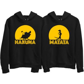 Hakuna Matata Black Couple Hoodie (Price for 2 pcs)