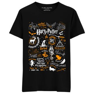 Harry Potter Doodle Black T-Shirt