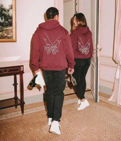 Filmy Vastra Holding Hands Outline Couple Hoodie (Pack of 2) - Image 4