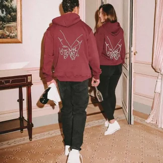 Filmy Vastra Holding Hands Outline Couple Hoodie (Pack of 2)