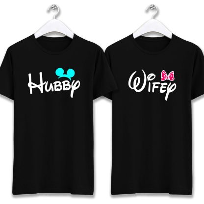 Hubby Wifey Couple T-Shirt - Image 2